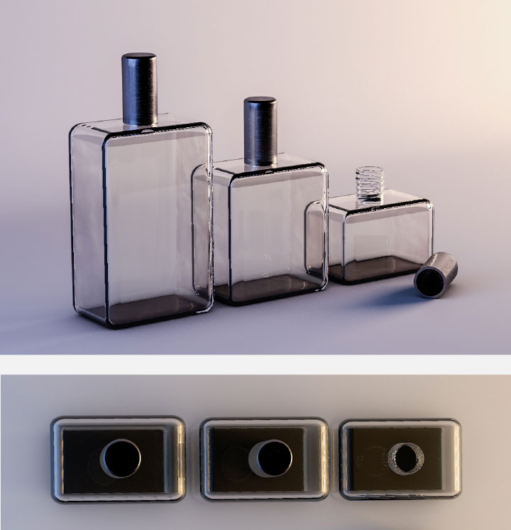 Bouteilles d'alcool de différentes tailles